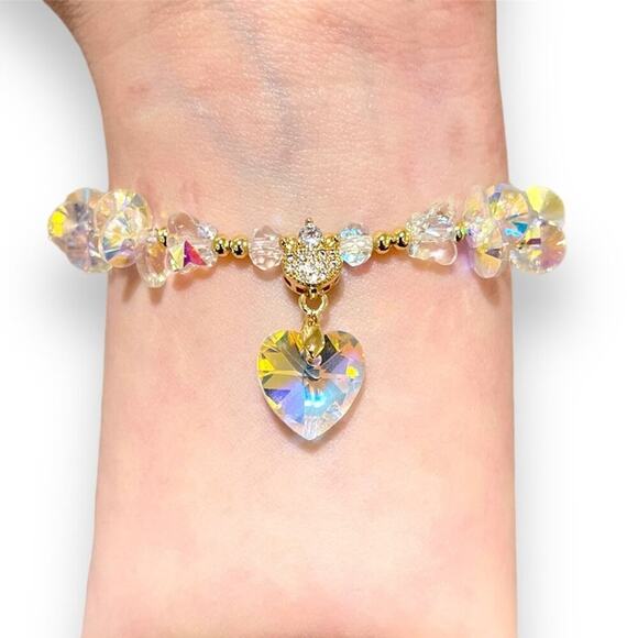 Heart Swarovski Beaded Bracelet - Picture 2 of 4